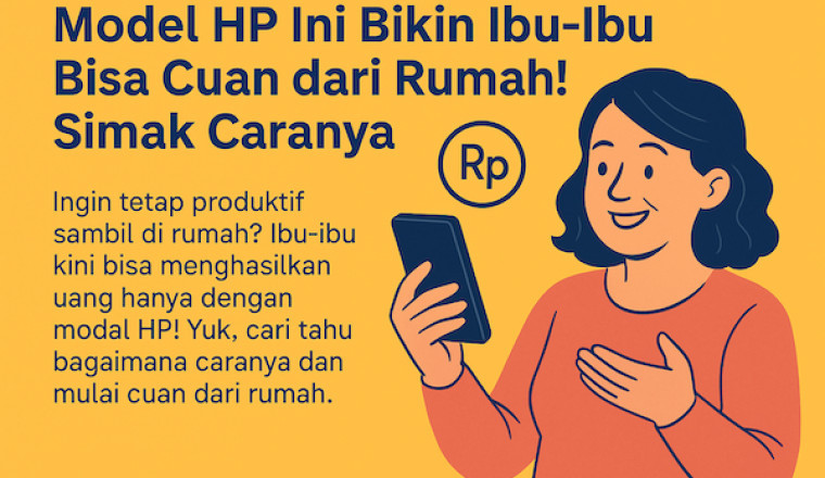 Modal HP Ini Bikin Ibu-Ibu Bisa Cuan dari Rumah! Simak Caranya